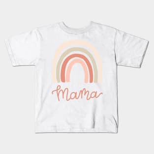 Rainbow Mama Modern Scandinavian Boho Rainbow Design Kids T-Shirt